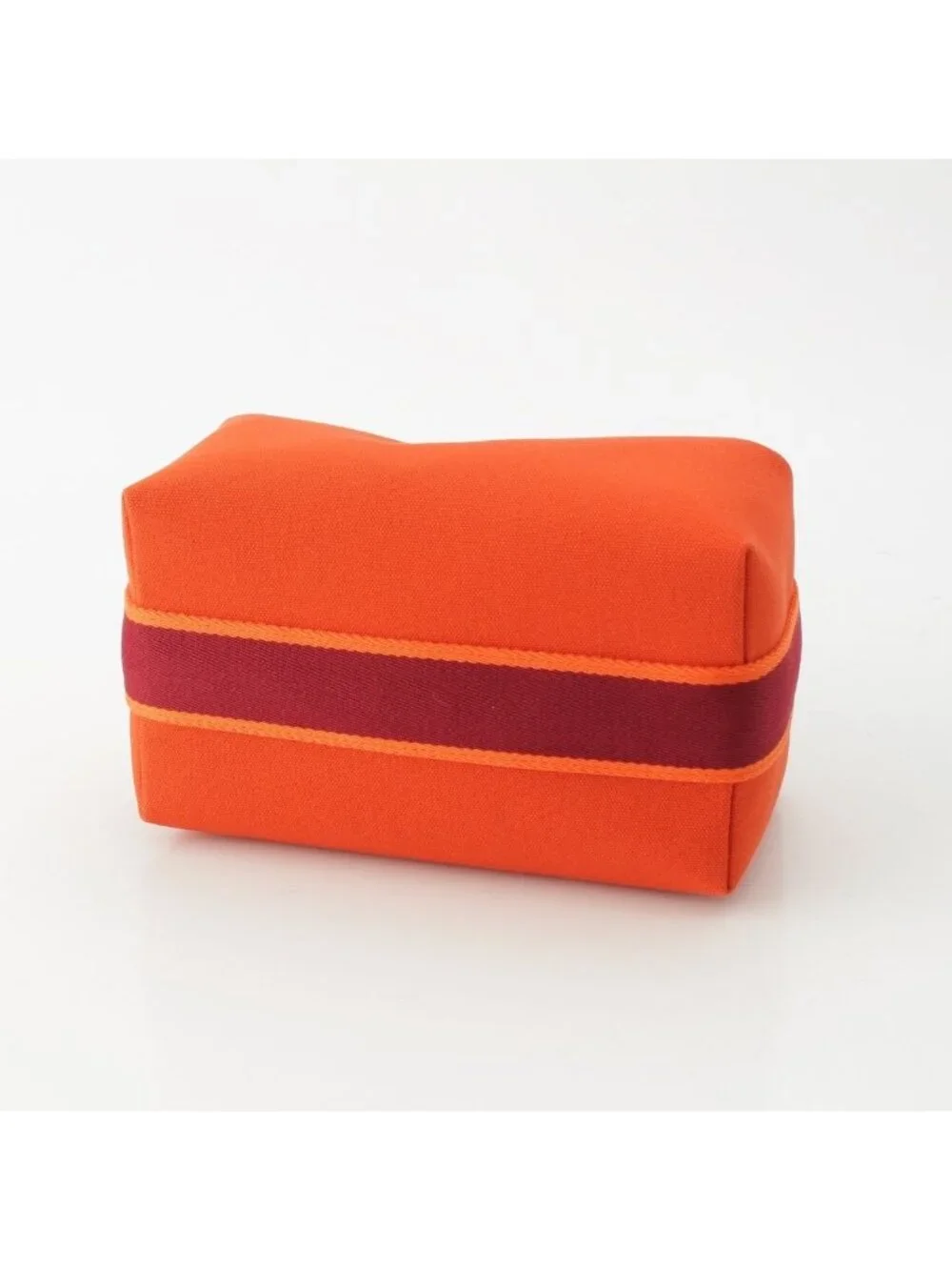 Hermes Brid-a-brac PM Cotton Canvas Pouch Handbag Orange